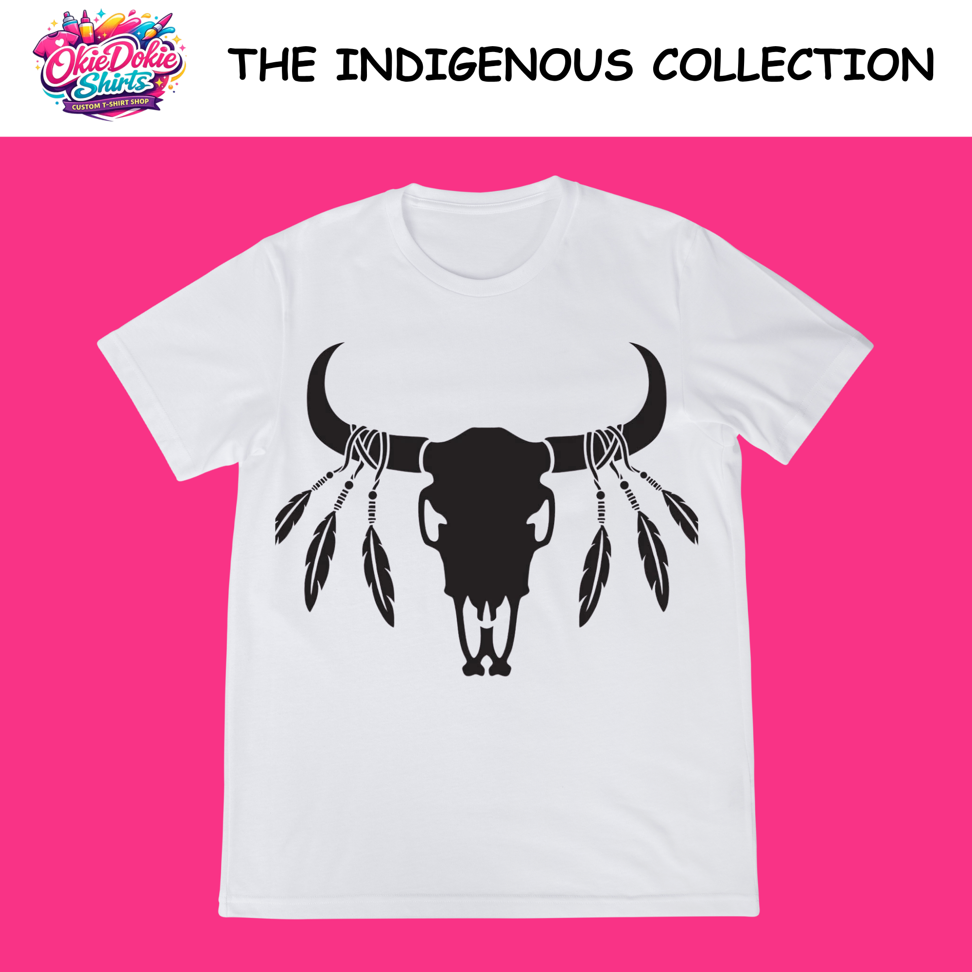FEATHER COW SKULL